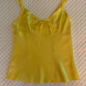 BANANA REPUBLIC Silk Yellow Camisole with Bow